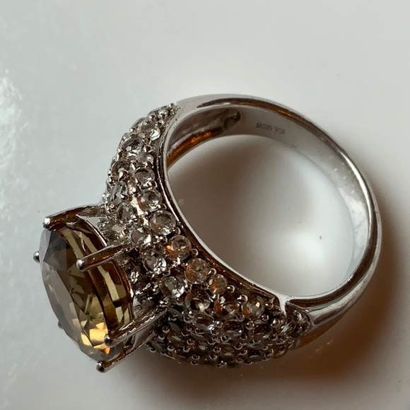 BG Jewelry Pave White Topaz Round Chocolate - Picture 5 of 6